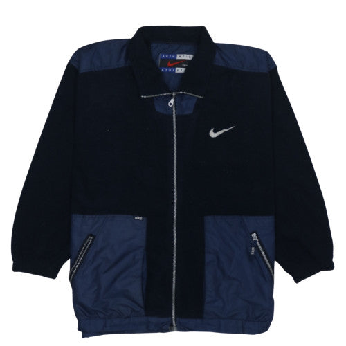 Nike Men's Blue 3XL Retro Fleece Bomber Jacket Zip Up Logo