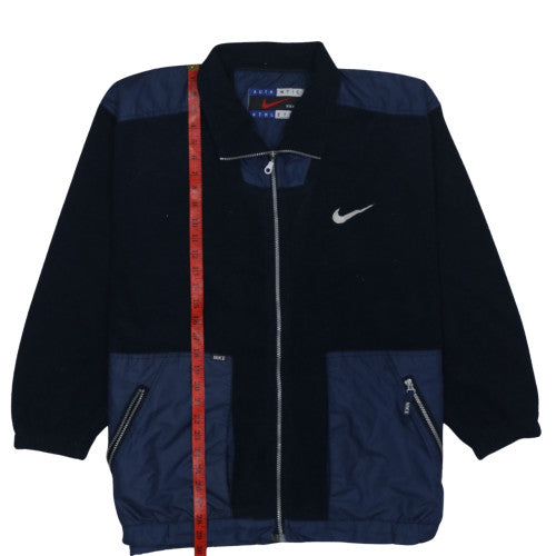 Nike Men's Blue 3XL Retro Fleece Bomber Jacket Zip Up Logo