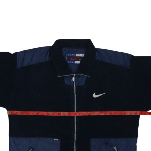Nike Men's Blue 3XL Retro Fleece Bomber Jacket Zip Up Logo