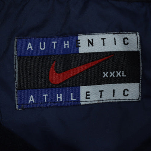 Nike Men's Blue 3XL Retro Fleece Bomber Jacket Zip Up Logo