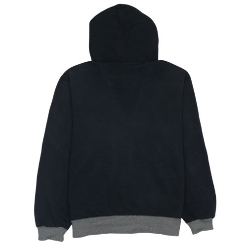 Nike Men's Black Full Zip Hoodie L Fleece Logo Sweatshirt