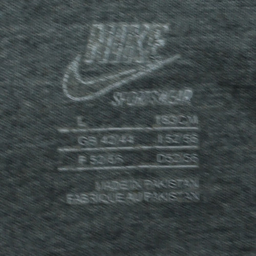 Nike Men's Black Full Zip Hoodie L Fleece Logo Sweatshirt
