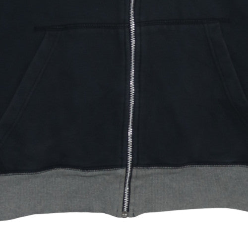 Nike Men's Black Full Zip Hoodie L Fleece Logo Sweatshirt