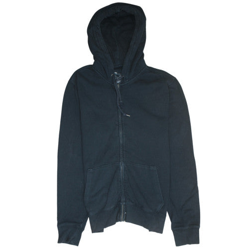 Gap Men's Black Full Zip Hoodie Size L Cotton Fleece Sweatshirt