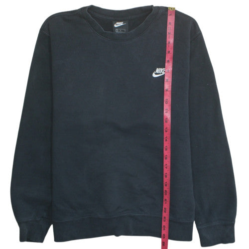 Nike Womens Black L Sweatshirt Crew Neck Pullover Cotton Blend