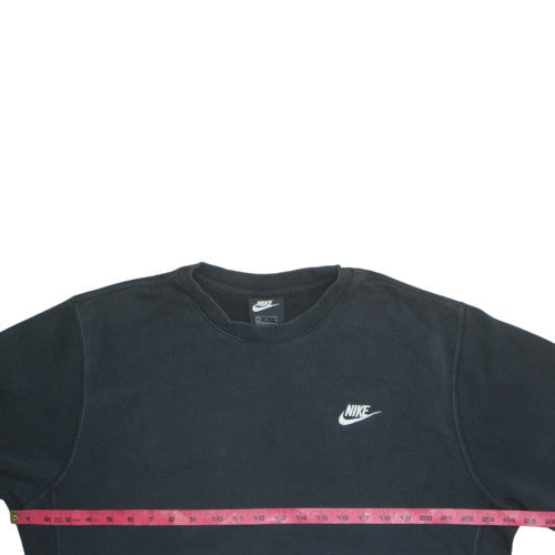Nike Womens Black L Sweatshirt Crew Neck Pullover Cotton Blend