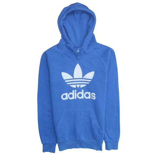 Adidas Men's Blue Pullover Hoodie Small Regular Fit Graphic Fleece