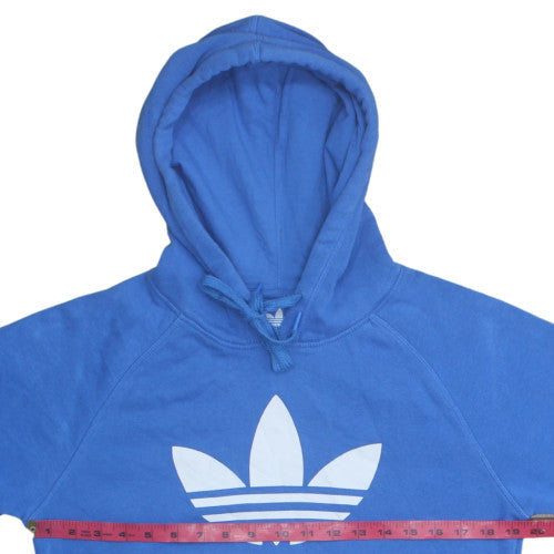 Adidas Men's Blue Pullover Hoodie Small Regular Fit Graphic Fleece