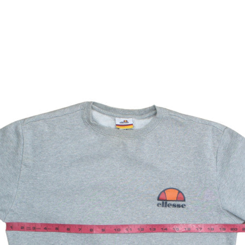 Ellesse Women's Grey Cotton Blend Pullover Sweatshirt Size S