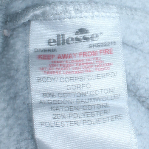 Ellesse Women's Grey Cotton Blend Pullover Sweatshirt Size S
