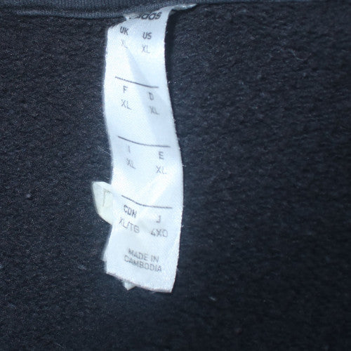 Adidas Womens Black XL Pullover Crew Neck Sweatshirt