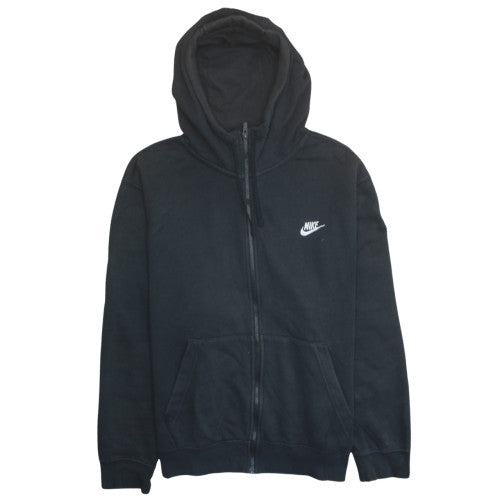 Nike Men's Black XL Full Zip Hoodie Sweatshirt Cotton Blend