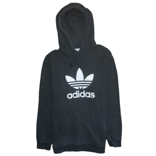 Adidas Mens Black Pullover Hoodie L Sports Fleece Sweatshirt