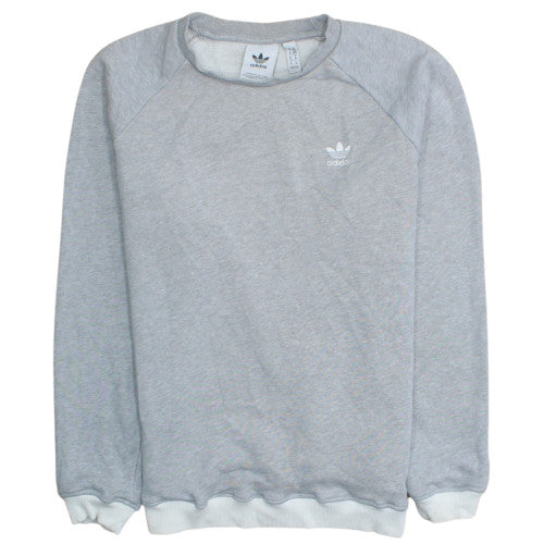 Adidas Men's Grey Crew Neck Pullover Sweatshirt M Regular Fit