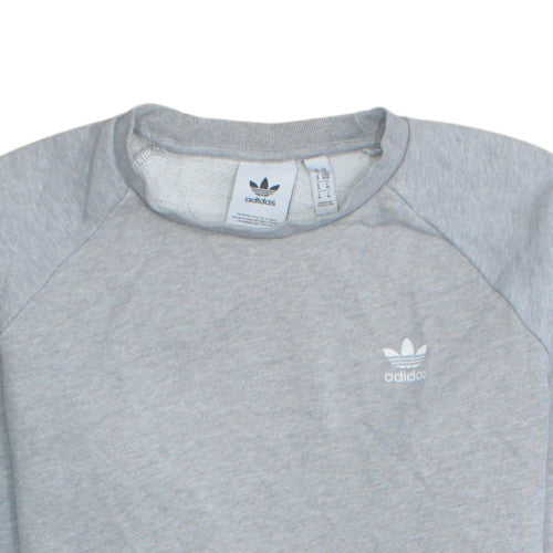 Adidas Men's Grey Crew Neck Pullover Sweatshirt M Regular Fit