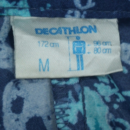 Decathlon Men's Blue Windbreaker Jacket M Hooded Lightweight Casual