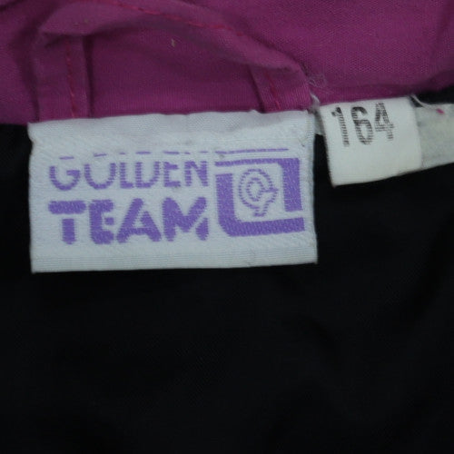 Golden Team Women's Purple Green 90s Retro Puffer Jacket Size 14