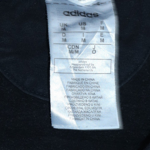 Adidas Men's Black Crew Neck Sweatshirt M Classic Pullover