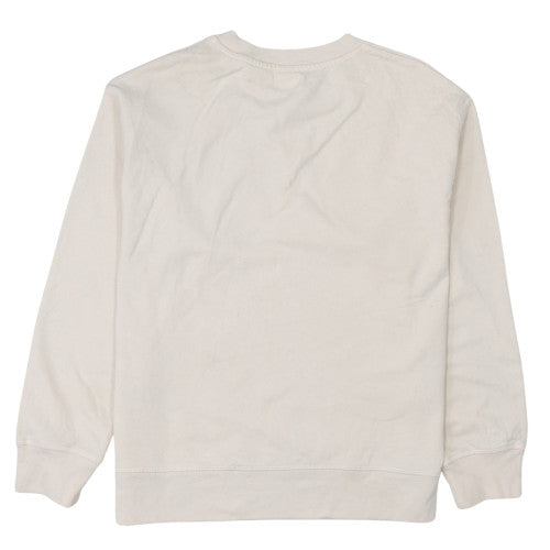 Levi's Women's Beige Logo Pullover Sweatshirt Size L Cotton Casual