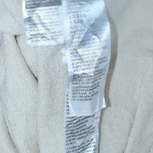 Levi's Women's Beige Logo Pullover Sweatshirt Size L Cotton Casual