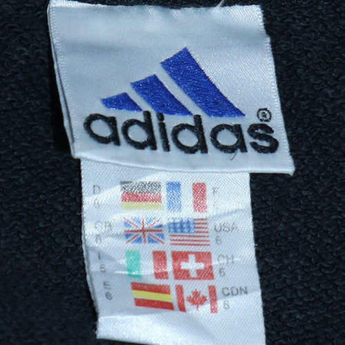 Adidas Men's Black Logo Crew Neck Pullover Sweatshirt Size L