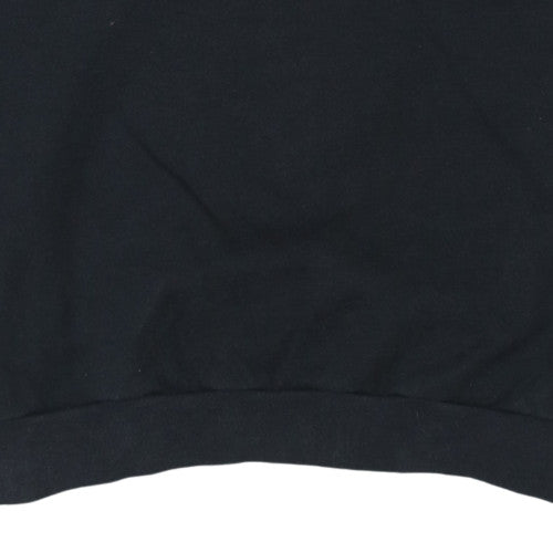 Adidas Men's Black Logo Crew Neck Pullover Sweatshirt Size L