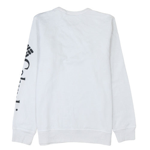 Columbia Mens White Small Crew Neck Long Sleeve Sweatshirt Pullover