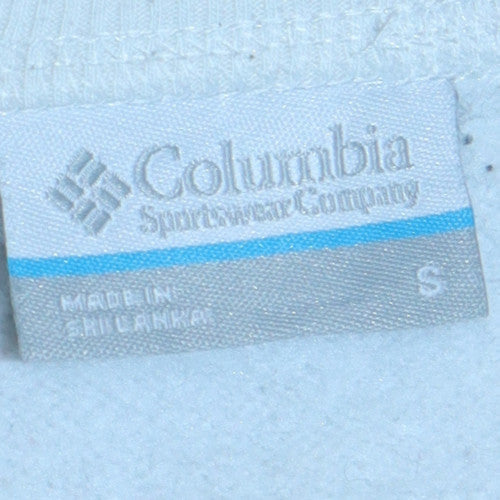 Columbia Mens White Small Crew Neck Long Sleeve Sweatshirt Pullover
