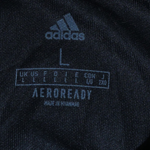 Adidas Men's Black Celtic Polo Shirt L AEROREADY Short Sleeve