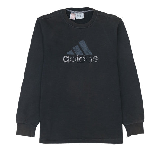 Adidas Womens Black Size 14 Pullover Sweatshirt with Logo