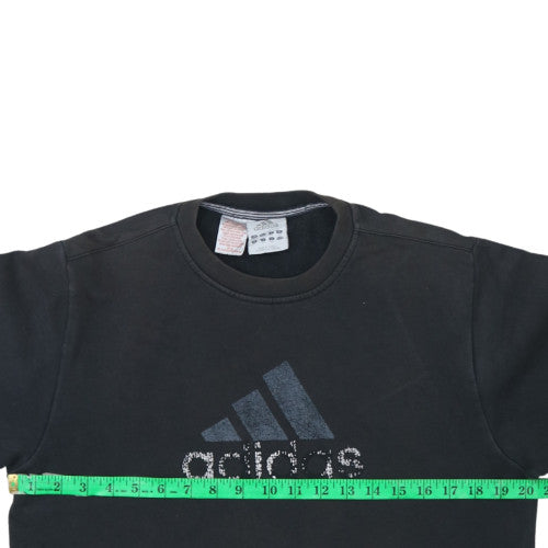 Adidas Womens Black Size 14 Pullover Sweatshirt with Logo
