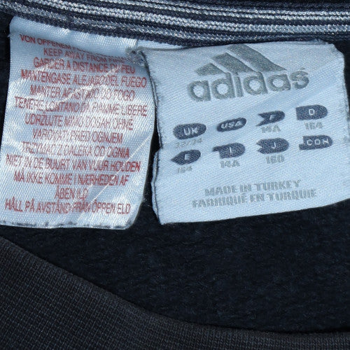 Adidas Womens Black Size 14 Pullover Sweatshirt with Logo