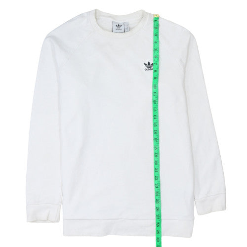 Adidas Men's White Crew Neck Pullover Sweatshirt Size L