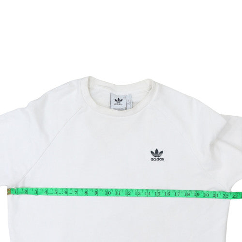 Adidas Men's White Crew Neck Pullover Sweatshirt Size L