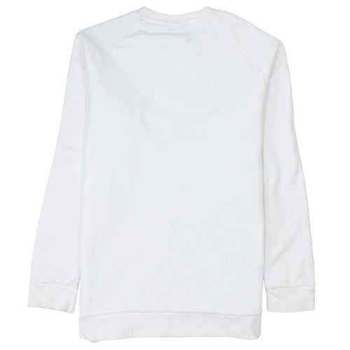 Adidas Men's White Crew Neck Pullover Sweatshirt Size L