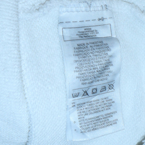 Adidas Men's White Crew Neck Pullover Sweatshirt Size L