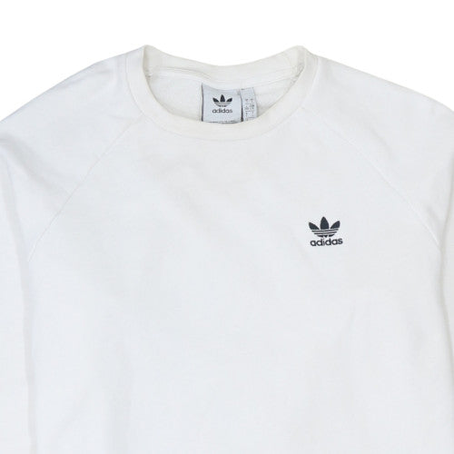 Adidas Men's White Crew Neck Pullover Sweatshirt Size L
