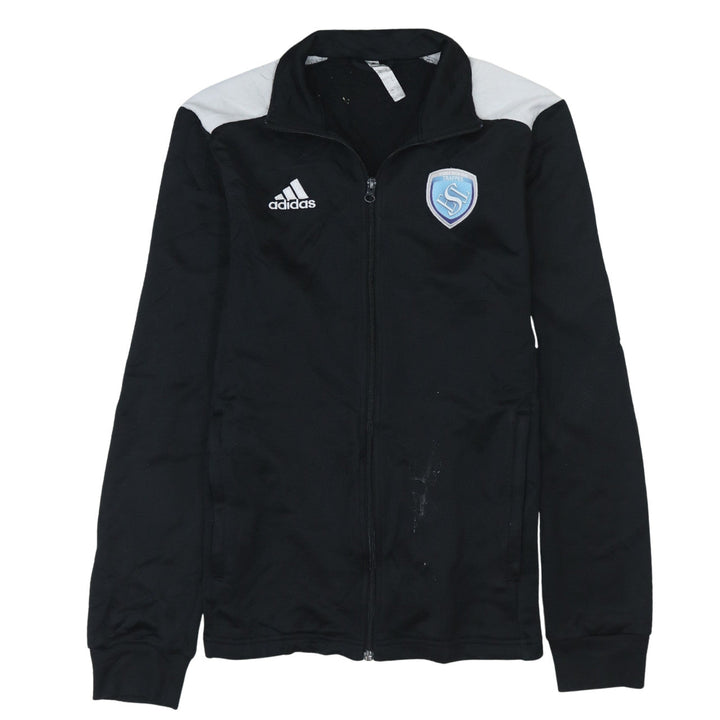 Adidas Men's Black Small Track Jacket Full Zip Sports Top