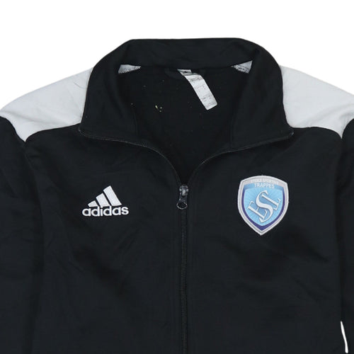 Adidas Men's Black Small Track Jacket Full Zip Sports Top