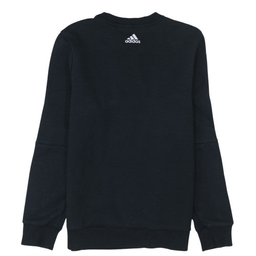 Adidas Boys Black Crew Neck Logo Pullover Sweatshirt 11-12 Years