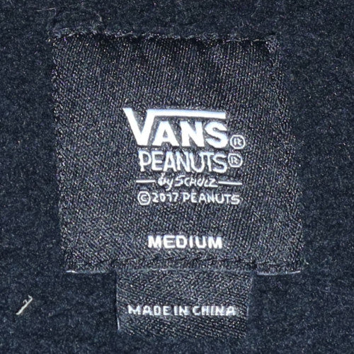 Vans Peanuts Men’s Black Pullover Hoodie Medium Graphic Fleece