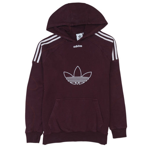 Adidas Men's Brown Pullover Hoodie Small Sports Fleece Sweatshirt