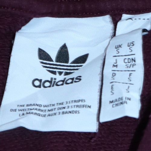 Adidas Men's Brown Pullover Hoodie Small Sports Fleece Sweatshirt