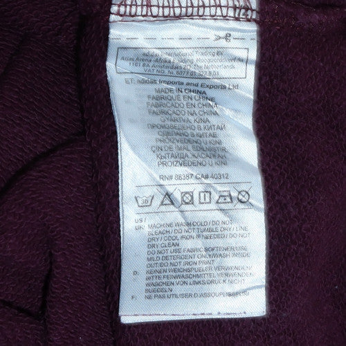 Adidas Men's Brown Pullover Hoodie Small Sports Fleece Sweatshirt