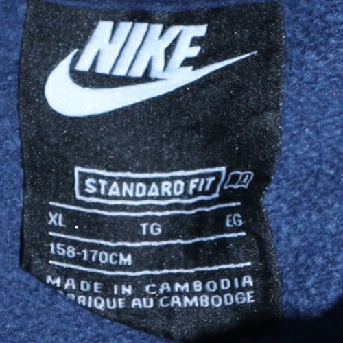 Nike Boys Blue Pullover Fleece Hoodie XL 158-170cm Standard Fit