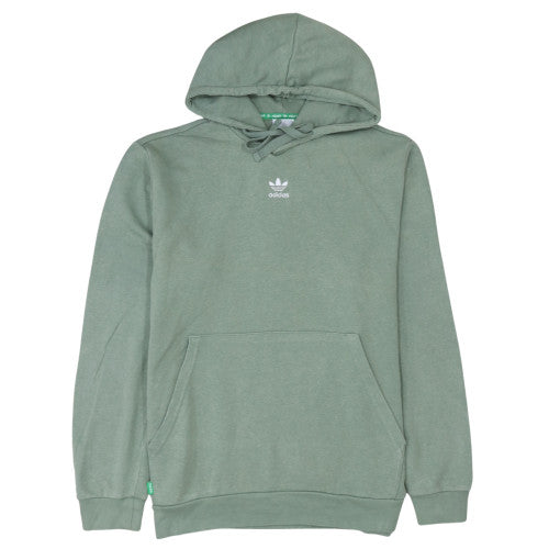 Adidas Mens Green Hoodie L Pullover Cotton Blend Hooded Sweatshirt