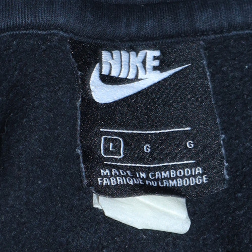 Nike Men's Black Pullover Hoodie L Fleece Sports Sweatshirt