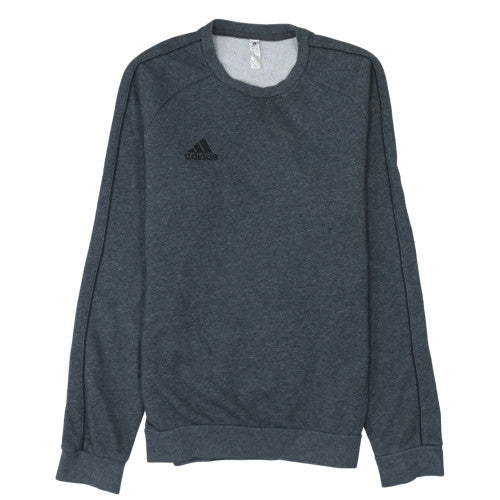 Adidas Mens Grey Small Crew Neck Pullover Sweatshirt