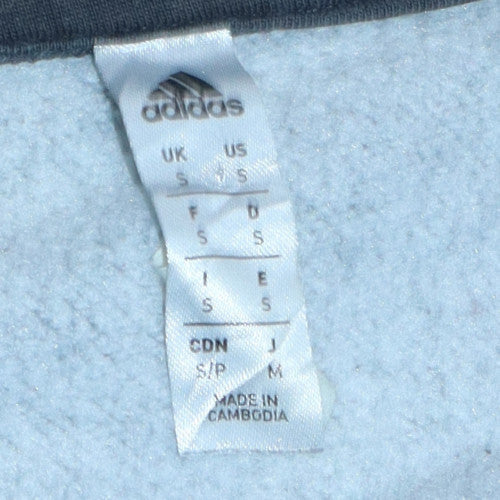 Adidas Mens Grey Small Crew Neck Pullover Sweatshirt