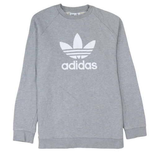 Adidas Men's Grey Crew Neck Pullover Sweatshirt L